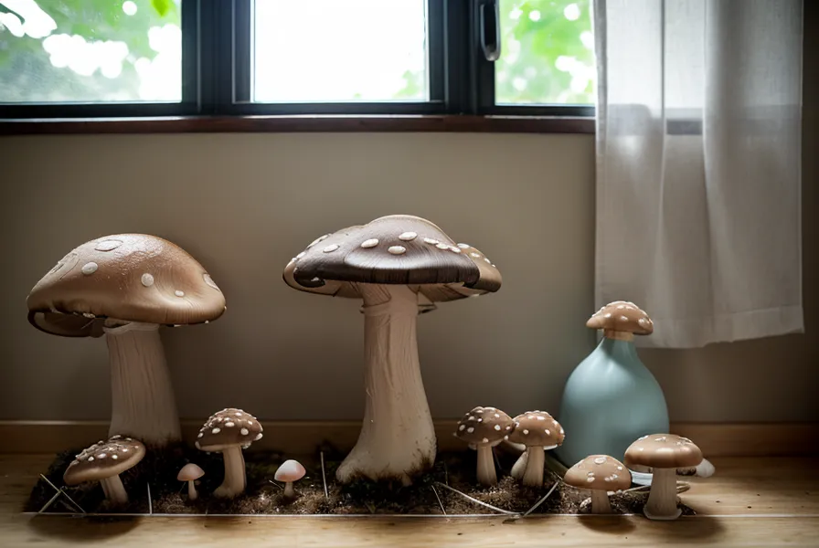 Bandejas con perlita húmeda usadas para mantener la humedad del cultivo de hongos sin nadie en casa