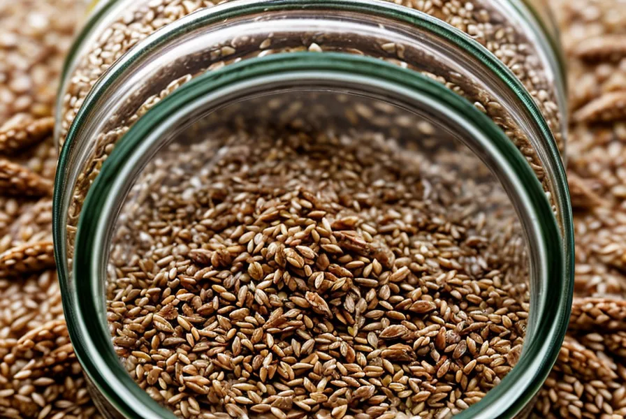 Frasco de granos de centeno con contaminación por Bacillus: aspecto húmedo y viscoso típico de una tanda de micelio casero perdida.