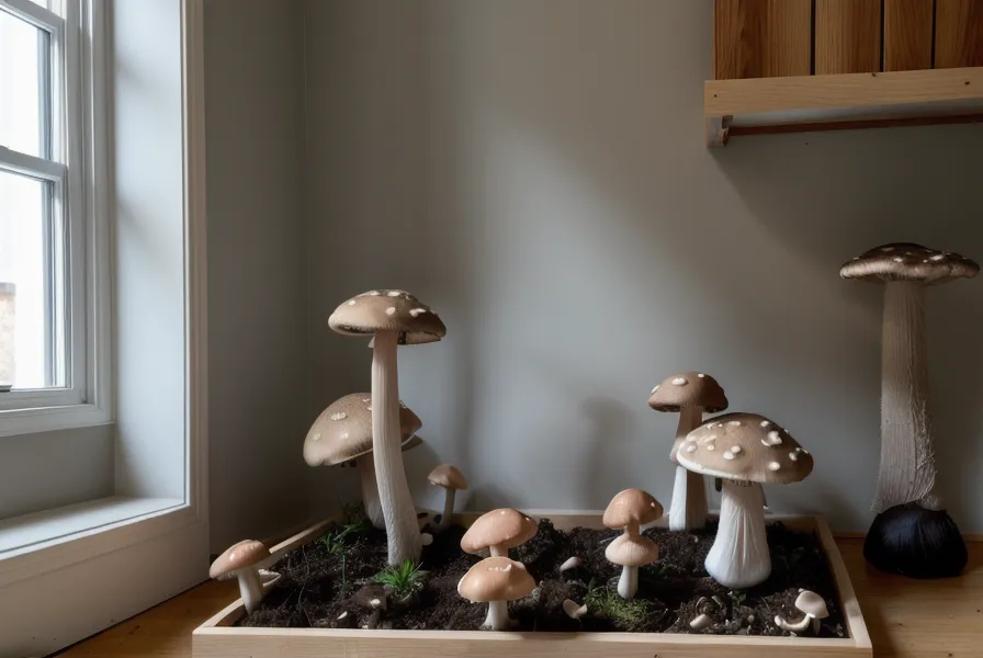 ventilando a mano un placard de cultivo de hongos con un pedazo de cartón