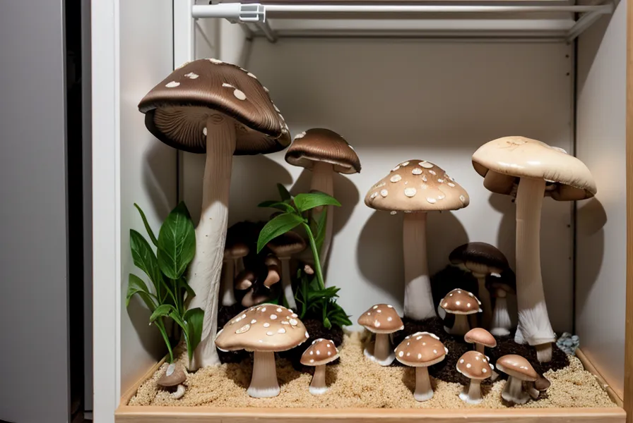 Placard de departamento con frascos de centeno para spawn de grano y micelio casero, primeros pasos de producción propia